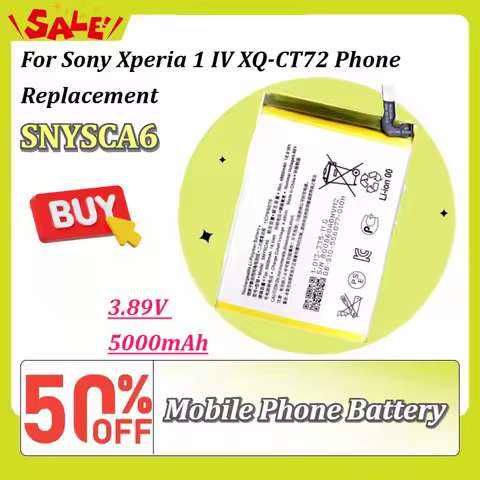 New SNYSCA6 3.89V 5000mAh Grade A Li-Polymer Battery for Sony Xperia 1 IV XQ-CT72 Phone Replacement