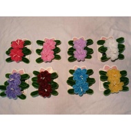 Hair Clip Cherry Blossom Flower Handmade Fuzzy Wire - Pipe Cleaner Hairpin Cute Aesthetic Y2K (Set)