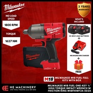 MILWAUKEE M18 FUEL ONE-KEY ¾˝ HIGH TORQUE IMPACT WRENCH W FRICTION RING M18ONEFHIWF34-502X