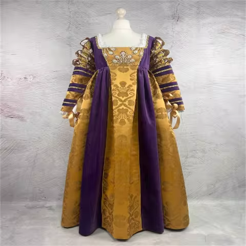 16th Century Tudor Italian Fashion Lucrezia Borgia Dress Renaissance Robe Vintage Historical Ball Go