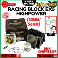 Racing Block Ex5 Highpower 53mm 56mm Furious Once Block Racing Ex5 Highpower
