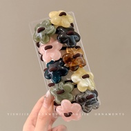 Bộ 10 Dây Buộc Tóc Cao Cấp Phong Cách Hàn Quốc Hoa Dễ Thương Co Dãn Tốt