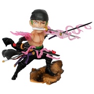 8cm One Piece Anime Figure G5 Three Swords Asura Zoro GK Monkey D Luffy Q Version PVC Action Figures Model Collect Figurines Doll Toys Kids Gifts