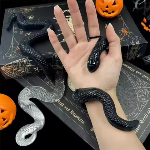 Transparent Snake Squeezing Simulation Soft Rubber Fake Snake Prank Smooth Stretched And Squished Sn