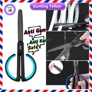 12003 Scissors Teflon Anti Stick Safety Anti Rust Gunting Anti Karat Anti Gam Gunting Selamat Guna