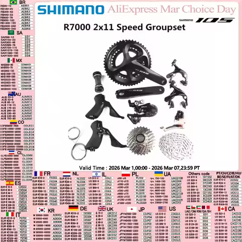 SHIMANO 105 R7000 Groupset 2x11 Speed Set R7100 Crankset 50-34T 52-36T Road Bike Bicycle Kit Groupse