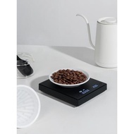 泰摩黑鏡BASIC+咖啡電子秤 意式手沖咖啡壺秤 家用咖啡豆稱重計時