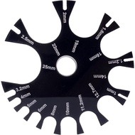 "Black Acrylic Wire Gauge Measuring Tool 1mm-25mm Wire Gauge Thickness Gauge Measurement Tester Rule