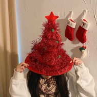Christmas Tree Hat Decoration Male Female Adult Children Photo Props Headwear Party Dress Up Christm