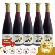 [ น้ำองุ่นชีราส ขวดใหญ่ จุใจ 5 ขวด ส่งฟรี ] PB Valley พีบี วัลเล่ย์ น้ำองุ่น 100% เกรดพรีเมี่ยม น้ำอ