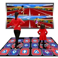 Dual Player Dance Mat TV Game Dancing Pads for TV Gaming with 2 Remote Controller AV Ouput (English 