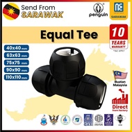 40mm-110mm Penguin Equal Tee PN16 HDPE Compression Poly Pipe Connector Poly Pipe Fitting Poly Fittin