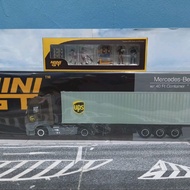 MercedesMiniGT benz Actros w/ 40 Ft Container "UPS Europe" scale 164/