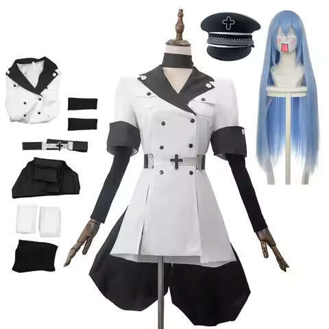 Esdese Cosplay Akame Ga KILL Cosplay Costume Hat Wig Anime KILL la KILL Esdeath Cosplay Women Party 