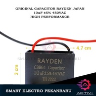 ORIGINAL 10uF 450VAC RAYDEN JAPAN CBB61 – WATER PUMP CAPACITOR 450V 10 UF 450VOLT 450 VOLT 450V.AC 4