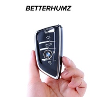 BETTERHUMZ Car Key Case Cover TPU Shell Protector Bag For BMW X1 X3 X5 X6 X7 F20 E90 F30 E60 G30 G20 F15 1 3 5 7 Series
