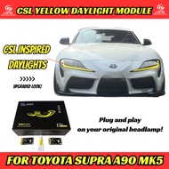 Toyota Supra A90 CSL Style Yellow DRL Module Single Colour LED Plug & Play Daylight Module