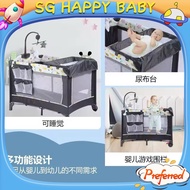 Foldable Baby Bed Portable Baby Bed Multifunctional Bedside Bed Newborn Changing Table Nursing Table