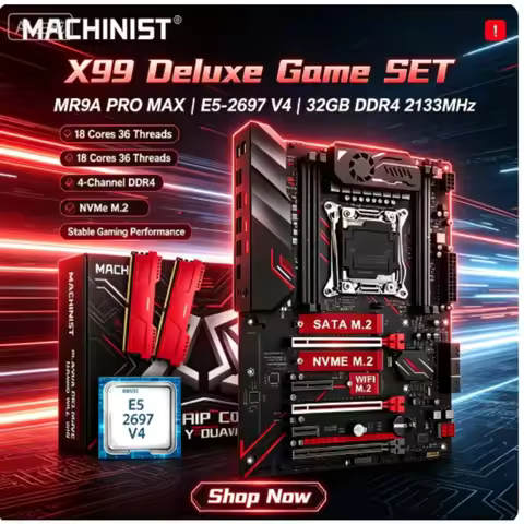 MACHINIST X99 MR9A PRO MAX Full Kit E5-2697 V4 CPU + 32GB DDR4 2133MHz Four Channel Memory Gaming Mo