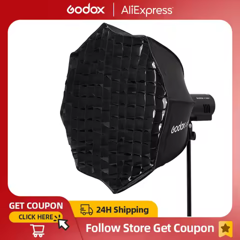 Godox AD-S60S 60cm Silver Deep Parabolic Softbox with Honeycomb Grid Godox Mount Softbox for AD300PR