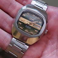 普普年代 太空風格25石瑞士百年Ogival愛其華自動上鍊日曆古董錶