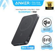 Sạc Dự Phòng Anker 10kmAh | Anker MagGo Power Bank (10K Magnetic Wireless) - A1664