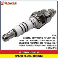 E-Power IR-X6ITB (NGK C6HSA/CR6HIX) Iridium Spark Plug for FURY / MIO / RAIDER-J 110 / SMASH 115