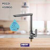 POZZI X320GG Gun Grey Kitchen Sink Tap