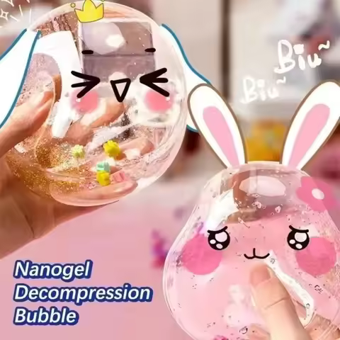 Gifts Multifunctional PET Nano Glue Knead Sticky Gentle Glitter Nano Adhesive Bubble Squeezable Nano