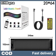 EHBqna LED Matrix Panel USB 5V Flexible LED Pixel Display Screen RGB Graffiti Pattern Message Displa