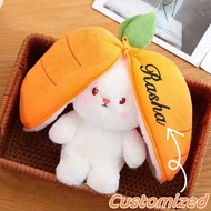 [ที่กำหนดเอง] 1ชิ้น ตุ๊กตาสัตว์เลี้ยงกระต่ายน่ารัก แครอท สตรอเบอร์รี่ ตุ๊กตาตุ๊กตาเด็ก ตุ๊กตานุ่ม สั