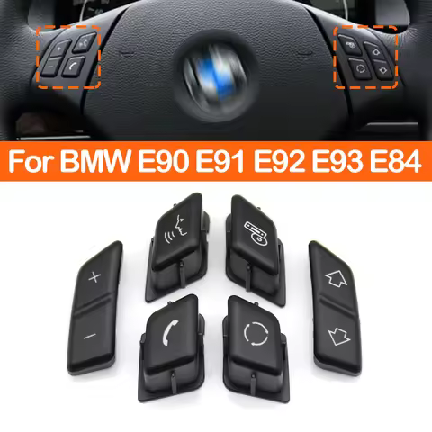E90 E84 Car Multi-function Steering Wheel Switch Control Button Cover Keys Trim For BMW 3 Series X1 