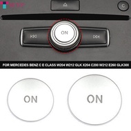 BETOP Car Console CD Panel Multimedia Switch Buttons Sequins Volume Button Cover For Mercedes Benz C E Class W204 W212 GLK X204 C200 W212 E260 GLK300