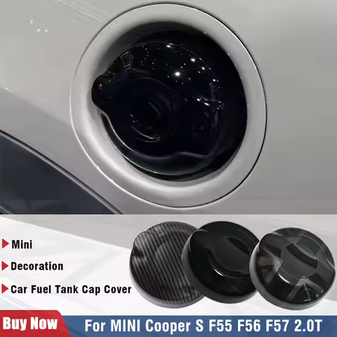 MINI Cooper S JCW F55 F56 F57 2.0T Black Ray Style Fuel Tank Cover Car Styling Plastic Decoration Ac