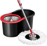 360 Degree Spin Mop, Floor Cleaning System, Stainless Steel Dry Basket for Home, Office and Kitchen Decoration