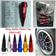 Rays/Blox 4pcs Stainless Steel Spike Wheel/Tire Valve Stem Car Truck Air Caps UNIVESSAL