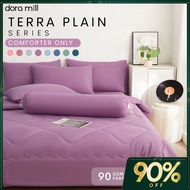 DORAMILL Hotel PLAIN COMFORTER Thick Quilt Blanket Selimut Lembut Single Queen King Terra Series BXP