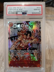 One Piece TCG OP02-013 SR Portgas.D.Ace Manga Art PSA 10