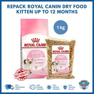 Royal Canin Kitten REPACK (1kg) Dry Food Up To 12 Months - RC Cat Kibble Dry Food for Junior Cats Ag