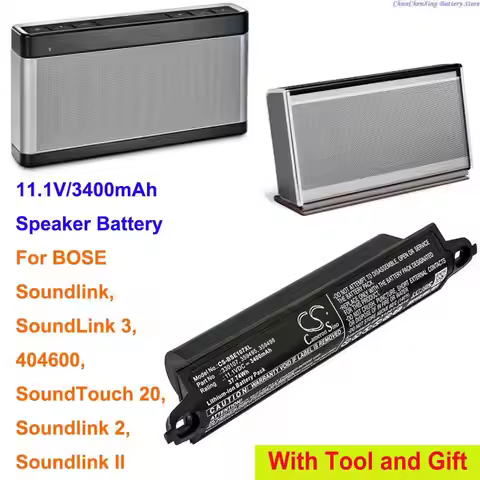 Cameron Sino 3400mAh Battery for BOSE 404600, Soundlink, Soundlink 2, SoundLink 3, Soundlink II, Sou