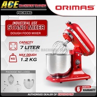 ORIMAS Food Mixer ORIMAS Super Low Noise Food Mixer 7 Liter / 1.2 KG Dough Stand Mixer Commercial Fo