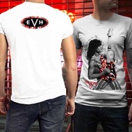 Eddie Van Halen EVH Tshirt White Casual 100% Cotton