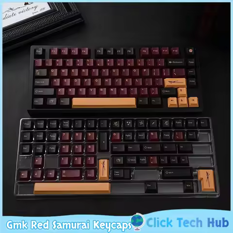 Red Samurai Keycaps GMK Clone OEM 5 Sides Dye Sublimation German French Spanish Korean Japanese Zhuy