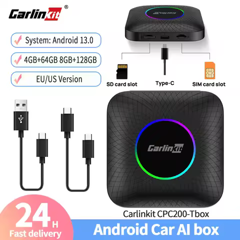 Carlinkit CPC200-Tbox Smart AI Box WiFi 2.4+5G Plus Wireless Carplay Android Auto Box Bluetooth-comp