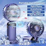 Upgrade Portable Fan Mini USB Strong Wind Fan 5-Speed, Strong Wind Rechargeable Foldable Small Fan H