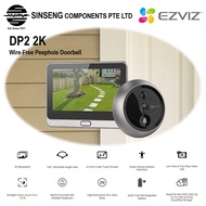 EZVIZ DP2 NEW 2K Version Wire-free Wireless Peephole Battery Doorbell with 4.3”inch Touch Screen Col