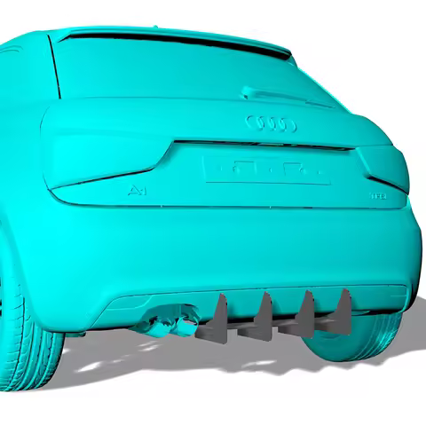 For Audi A1 1.4T TFSI 2010--2014 Year Rear Diffuser Bumper Lips Spoiler Splitter Body Kit Accessorie