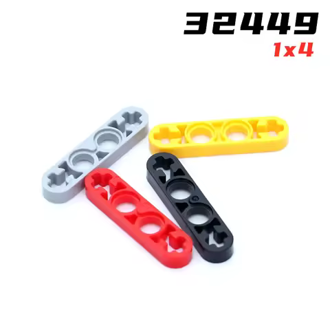 Rainbow Pig MOC Particles 32449 63782 High-tech Liftarm Beam 1 x 4 Thin Building Blocks Parts Kids D