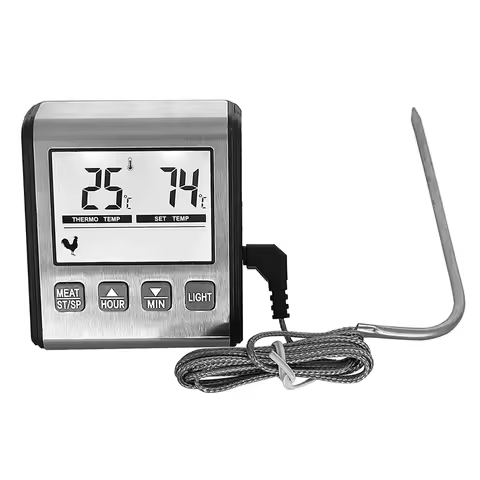 TP700 TP710 Kitchen Digital Cooking Thermometer Meat Food Temperature for Oven BBQ Timer Function wi