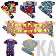 📣BORONG SAHAJA📣 Baju Pyjamas Kanak-kanak/Budak 2-8 Tahun (RM6.50 x 12 Pasang)